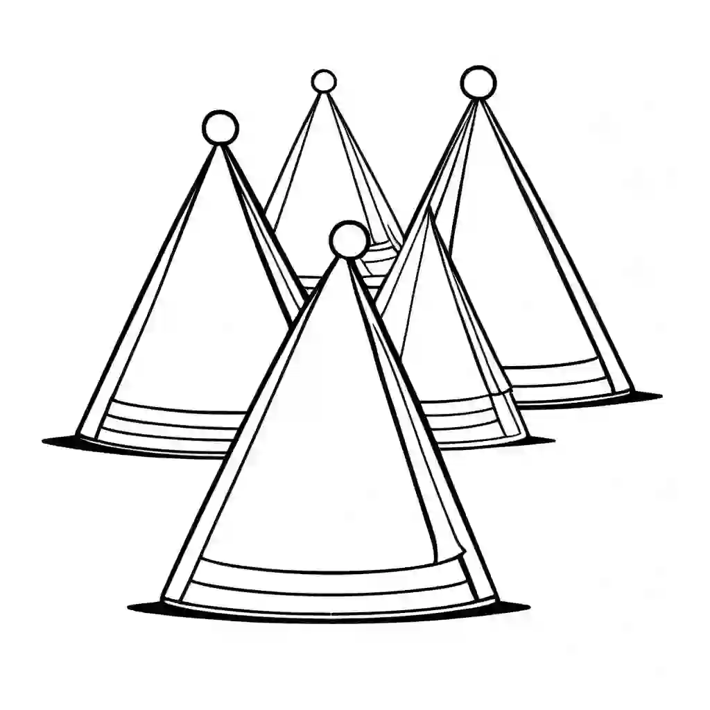 Party Hats coloring pages